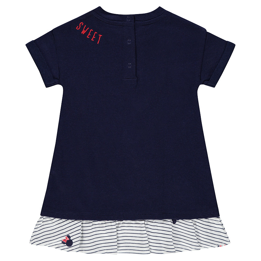 Robe manches courtes effet 2 en 1 esprit marin avec prints Minnie Disney 