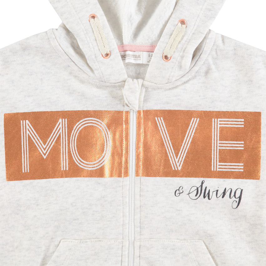 Gilet en molleton avec message en foil doré 