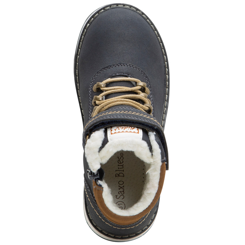 Bottillons effet cuir style randonnée  