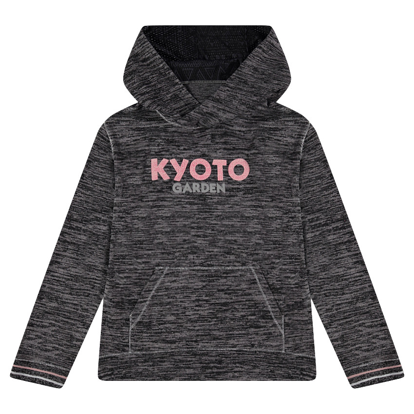 Junior - Sweat à capuche en tricot fin avec textes printés 