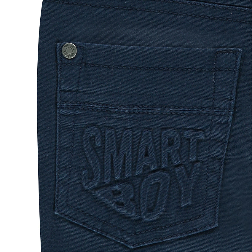 Pantalon effet crinkle avec poche à inscription reliéfée 