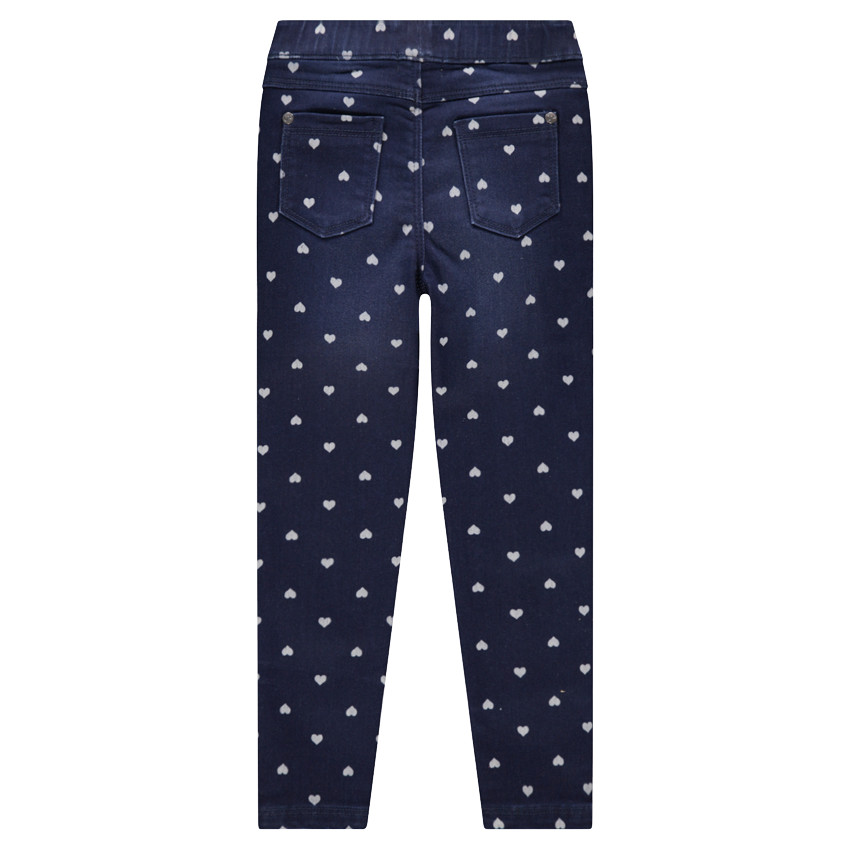 Jegging effet used avec coeurs all-over 