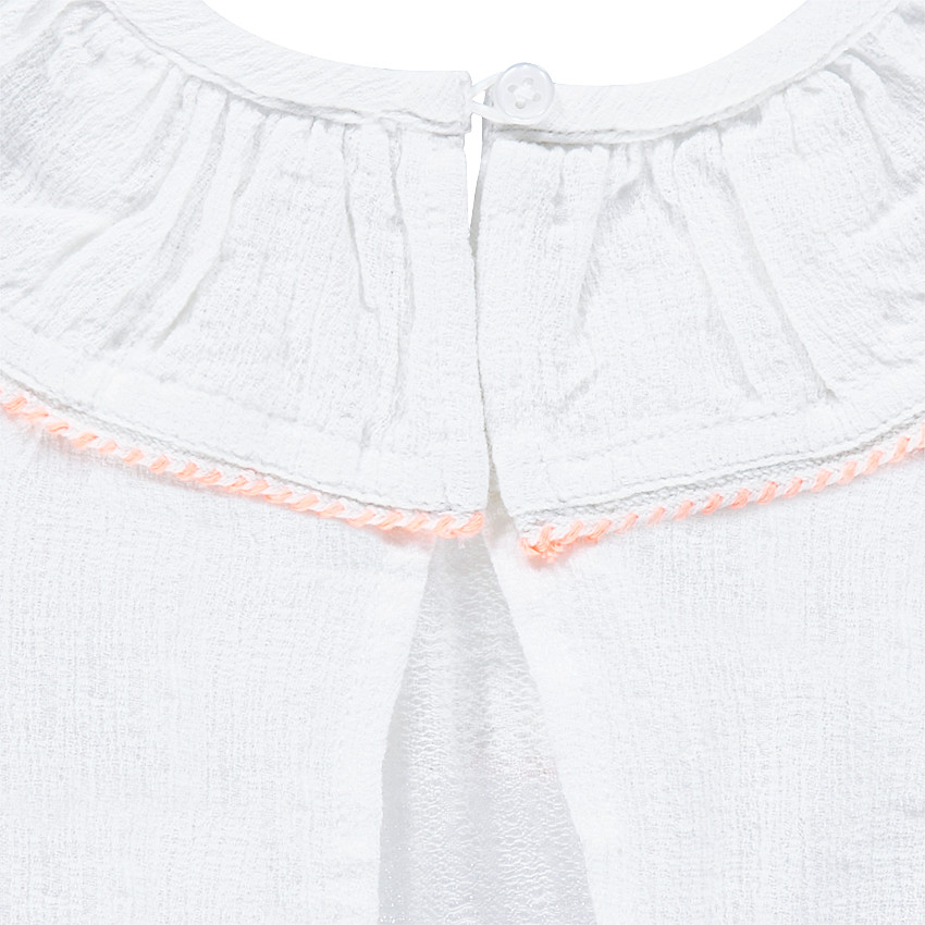 Top en voile de coton armuré avec badges patchés 