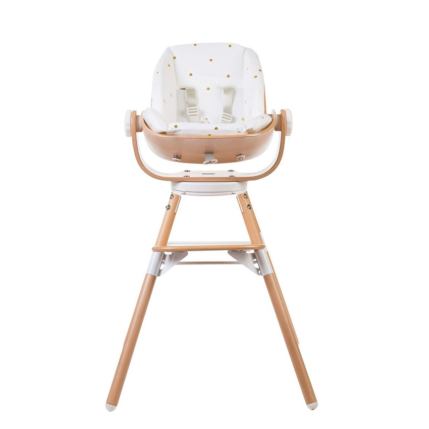  Coussin de chaise haute Evolu newborn jersey - Gold dots 