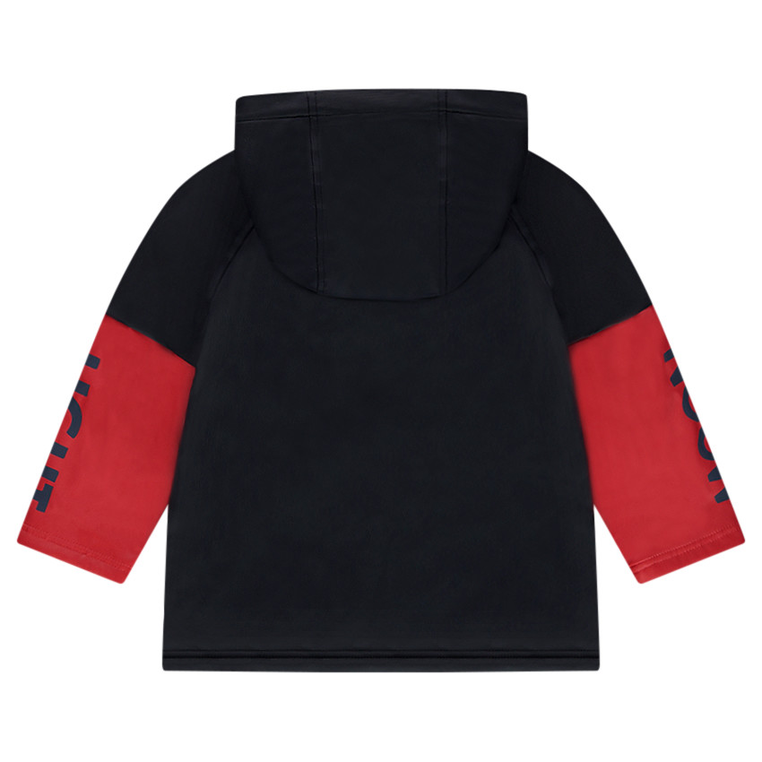 Parka à capuche en gomme effet 2 en 1 avec poches 