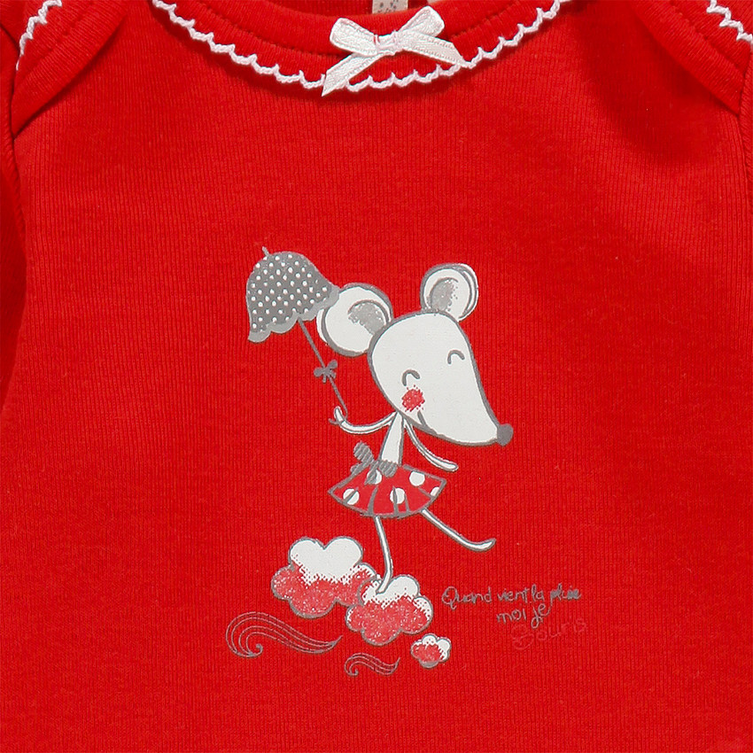 Lot de 5 bodies manches longues fantaisie avec ouverture adptée à l'âge 