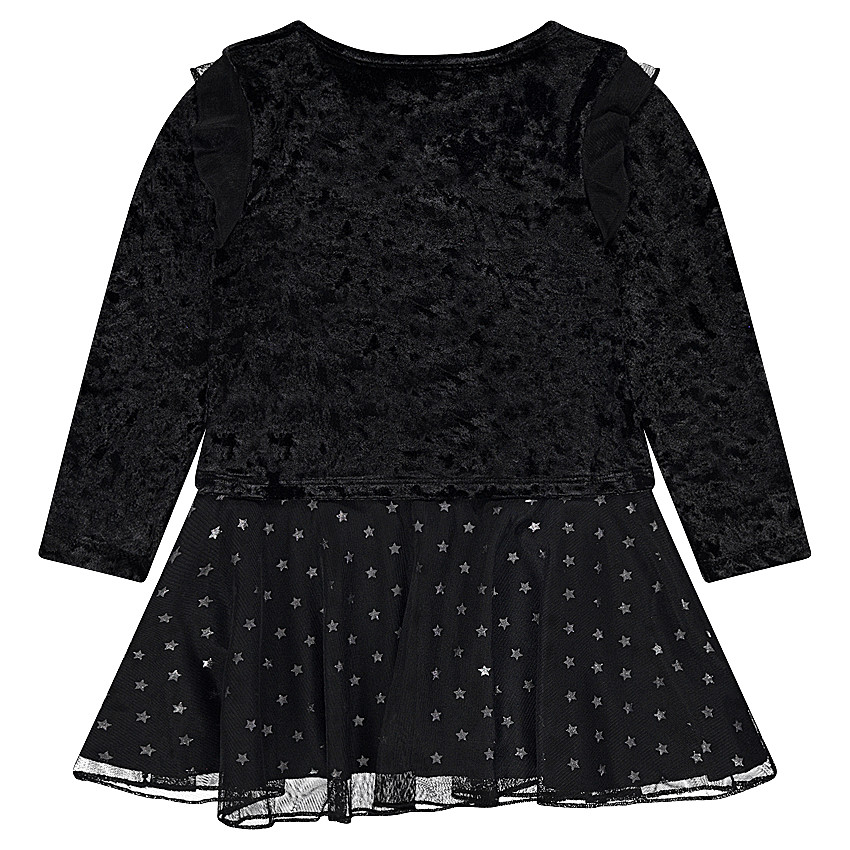 Robe bi-matière spéciale Halloween print chat en sequins magiques 