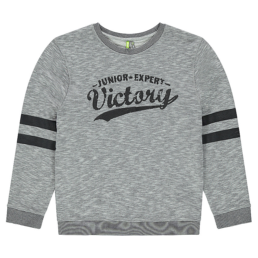 Junior - Sweat en molleton fantaisie avec print effet crinkle sur le devant  
