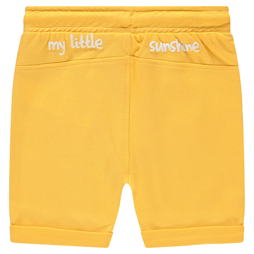 Bermuda en coton piqué avec poche kangourou et prints 