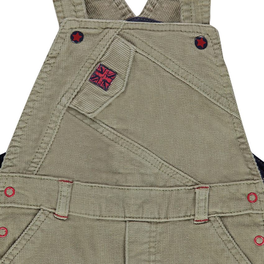 Salopette longue en velours doublée jersey  