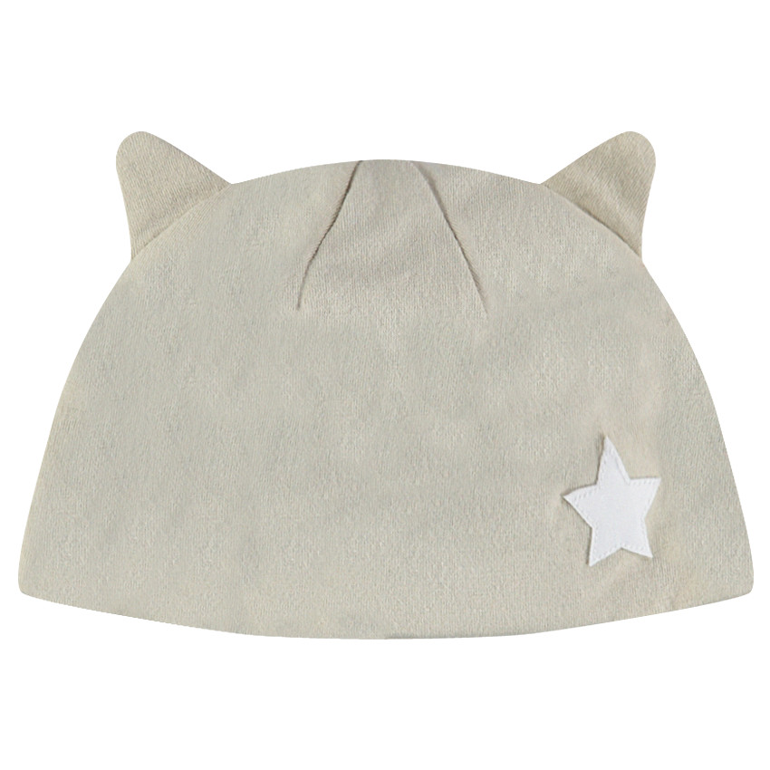 Bonnet en jersey avec petite étoile patchée 