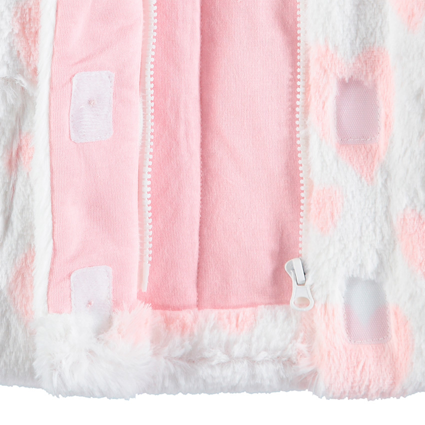 Blouson à capuche en fausse fourrure doublé jersey 