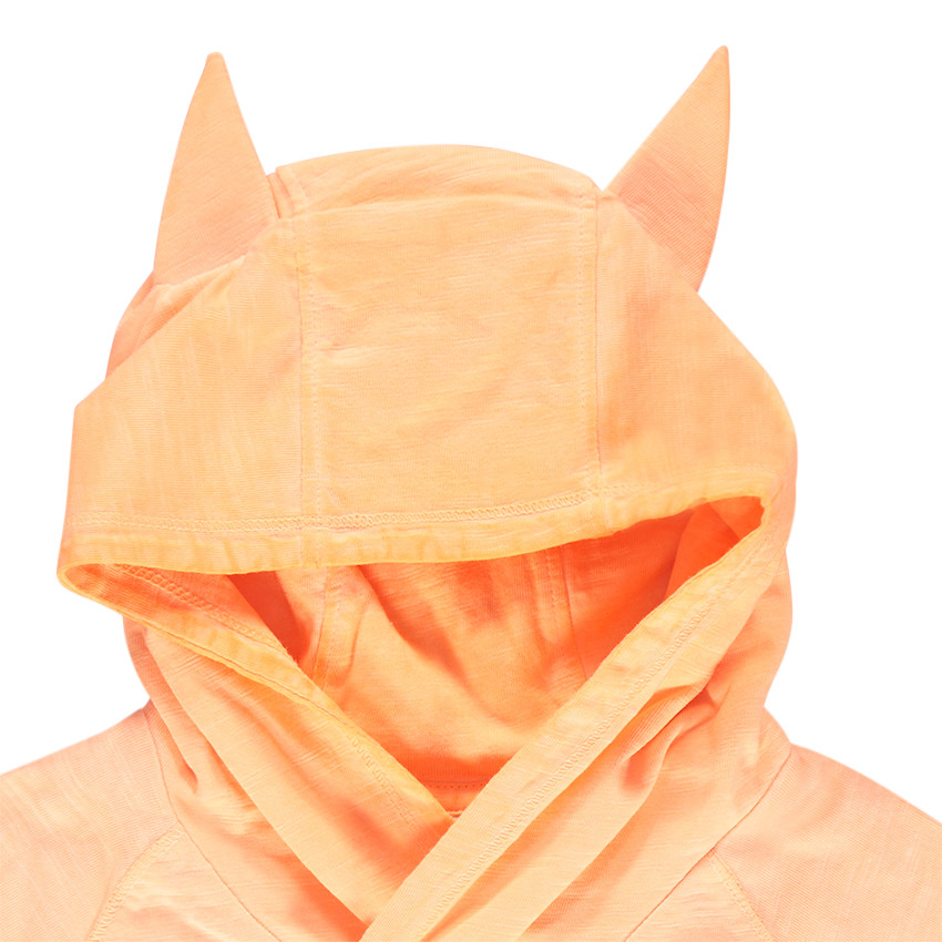 Tee-shirt manches courtes à capuche avec oreilles ©Warner Batman en relief  