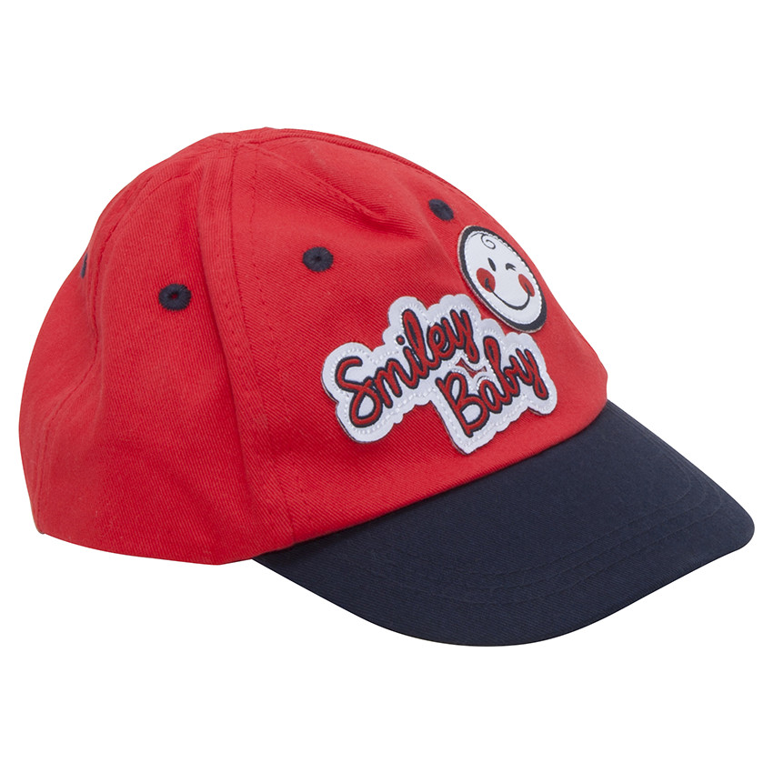 Casquette en twill bicolore avec patchs Smiley 