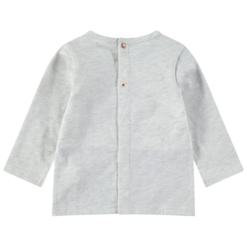 T-shirt manches longues en jersey tricolore avec détails printés 