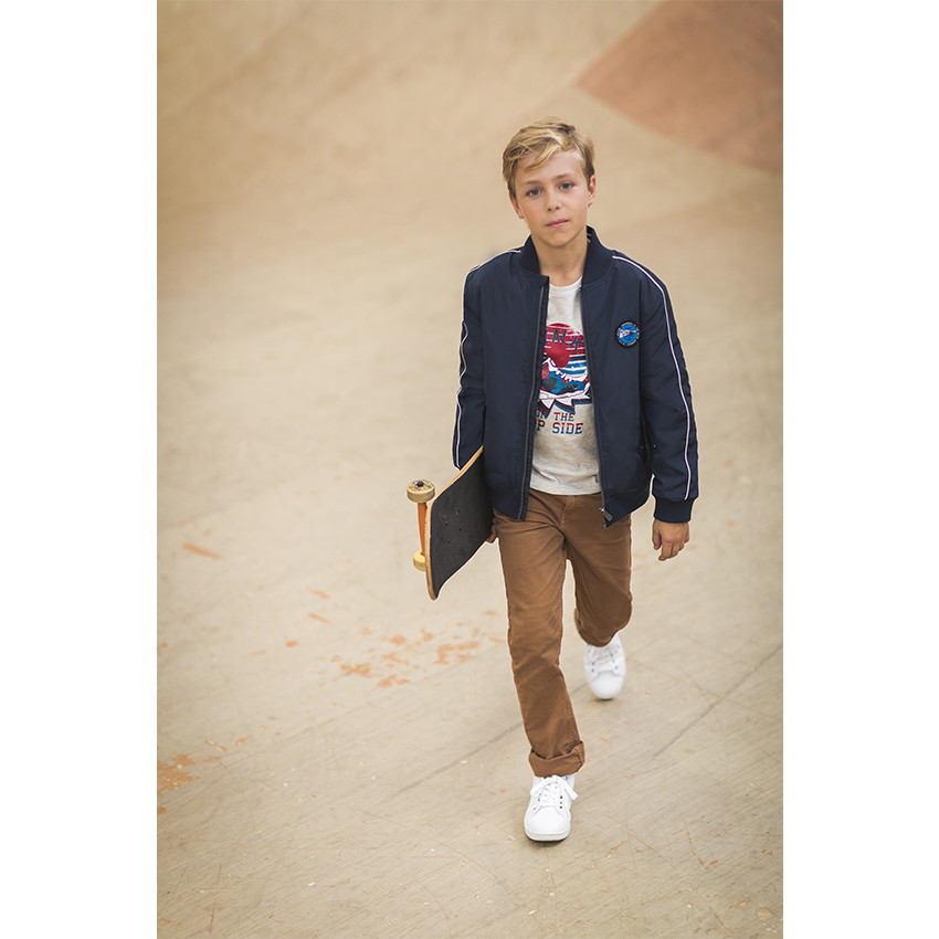 Junior - Pantalon en twill uni 