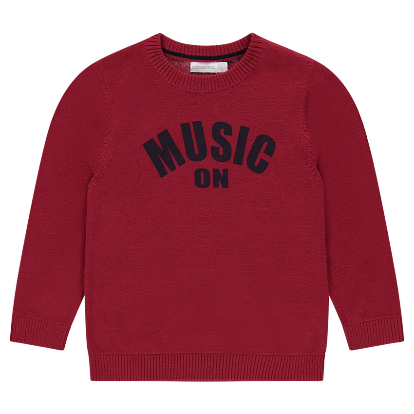 Pull en tricot avec message printé 