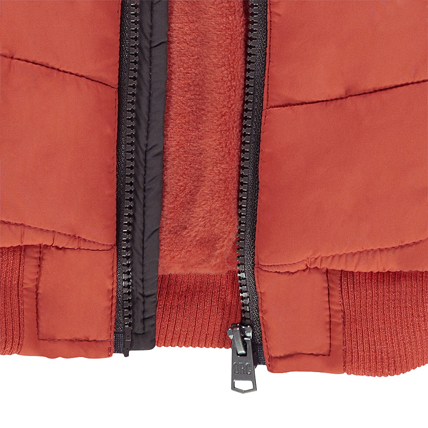 Doudoune matelassée tricolore avec doublure micropolaire 