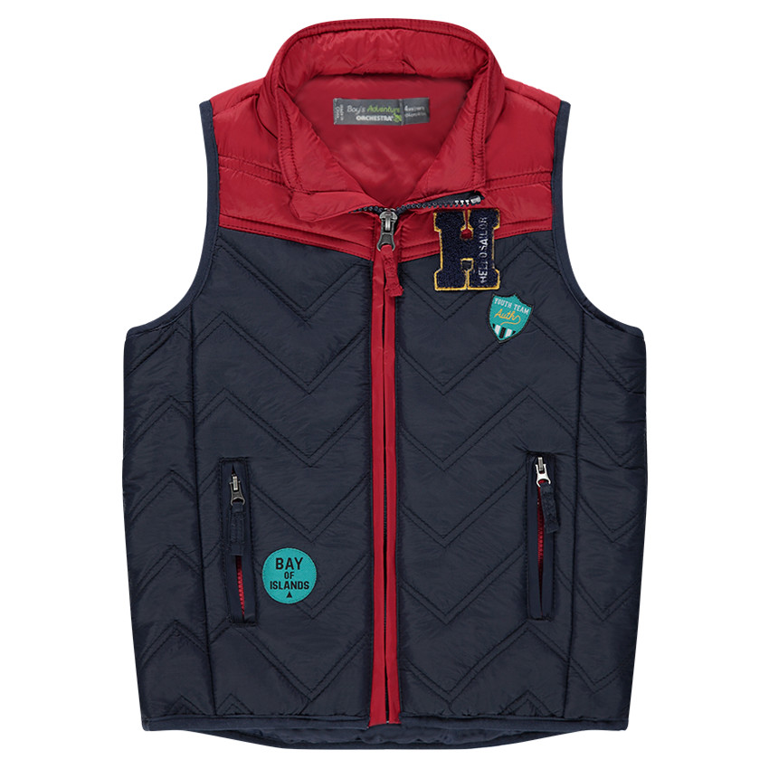 Doudoune matelassée sans manches bicolore 