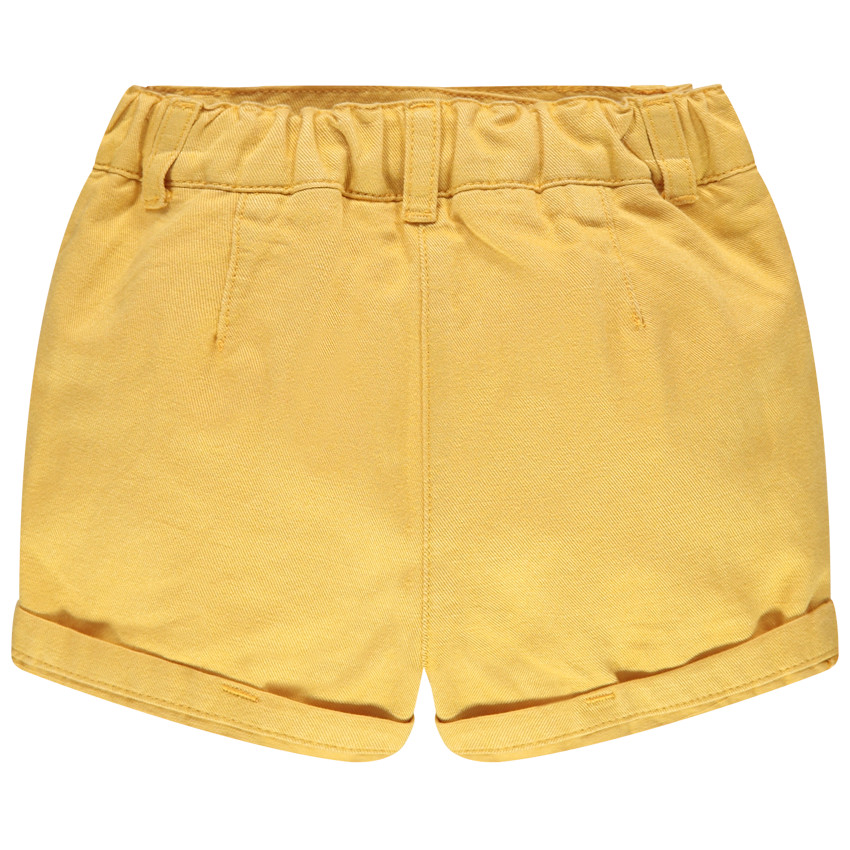 Short en toile à coeurs brodés 