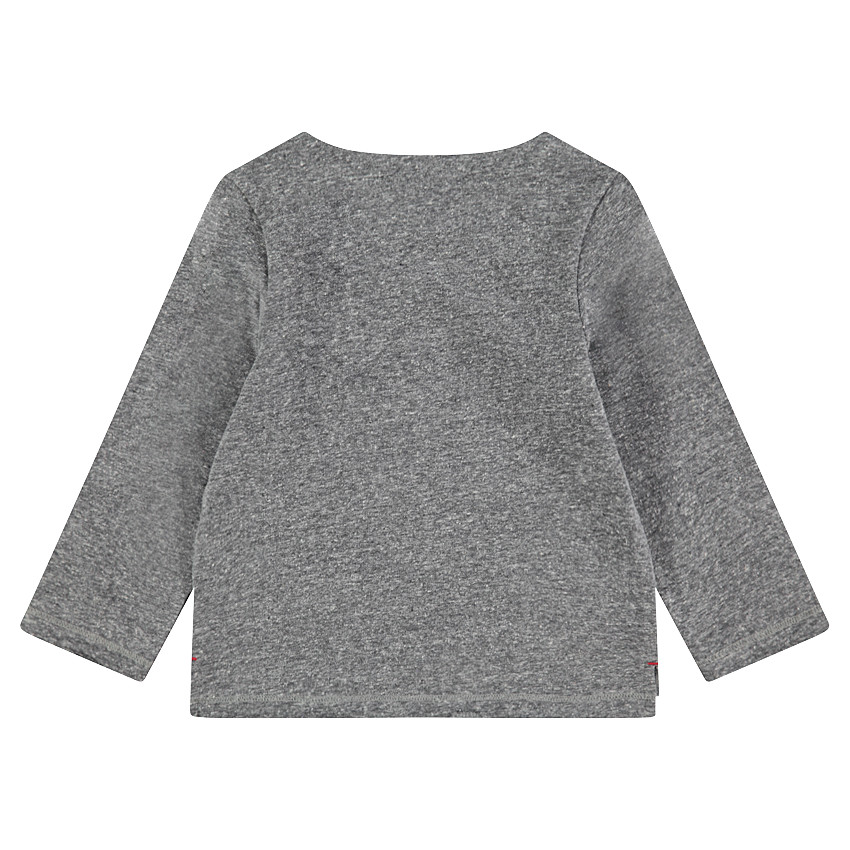 Tee-shirt en jersey chiné avec message printé et badges Smiley 