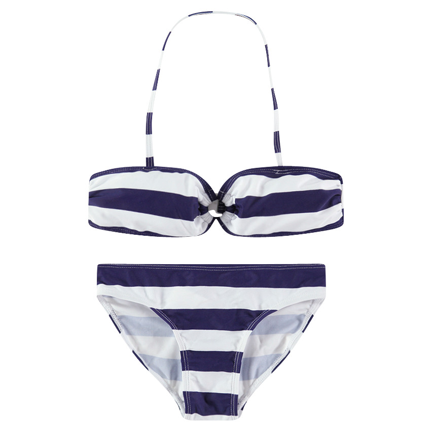 Junior - Maillot de bain 2 pièces esprit marinière 