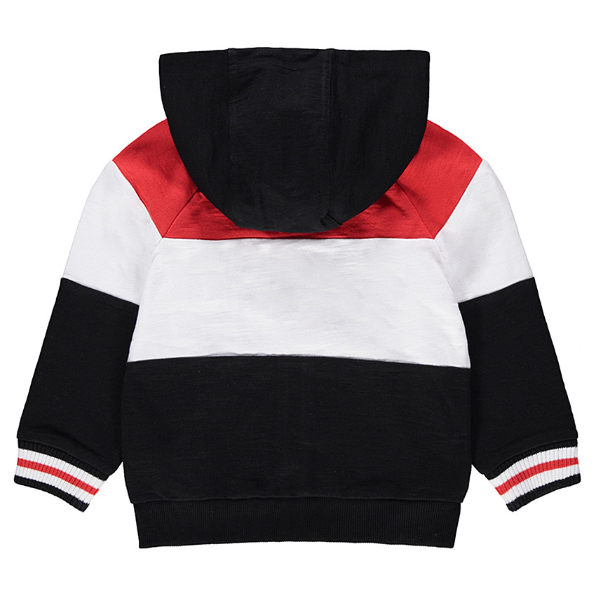 Gilet en molleton tricolore avec message printé 