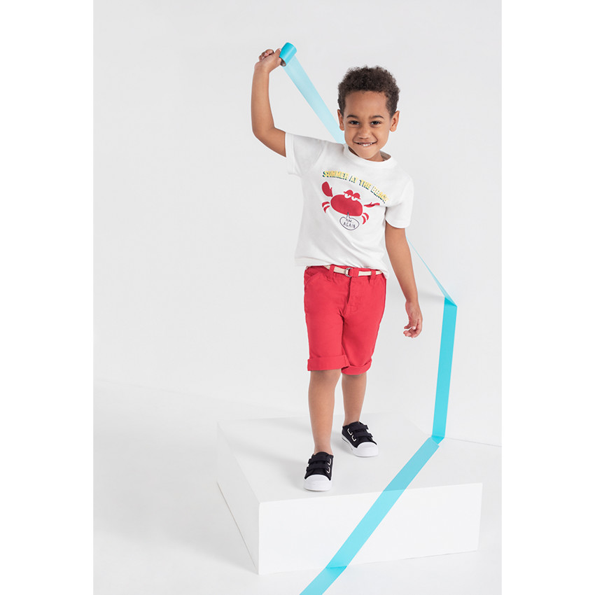 Tee-shirt manches courtes en jersey avec print fantaisie esprit vacances 