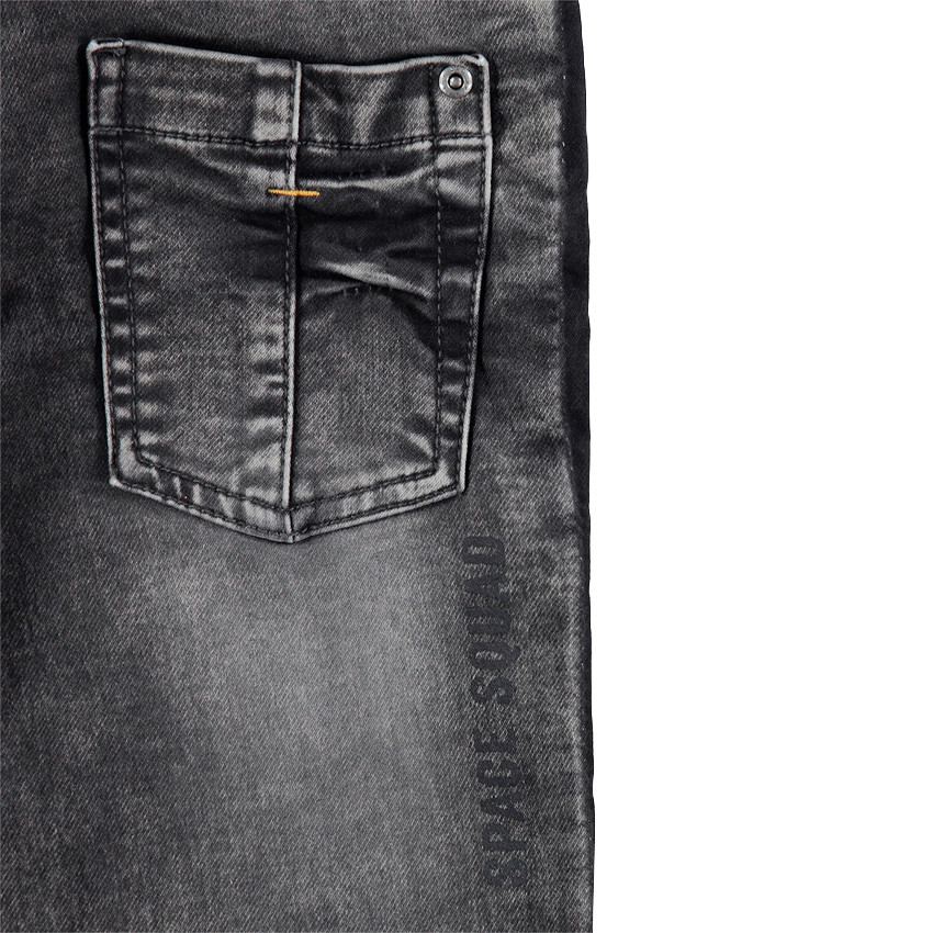 Junior - Jeans effet used avec bandes contrastées sur les côtés 