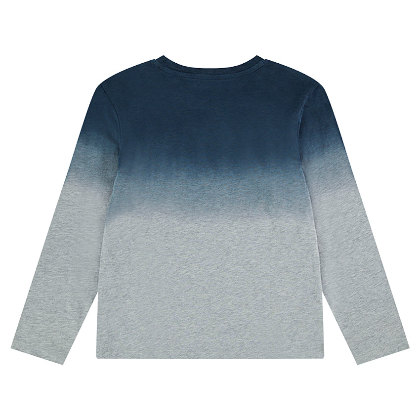 Junior - Tee-shirt manches longues en jersey effet tie and dye avec animal printé 