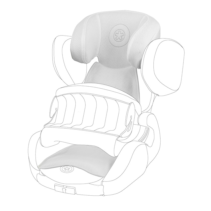 Housse d'été pour siège-auto Phoenixfix 3 groupe 1 – Blanc 