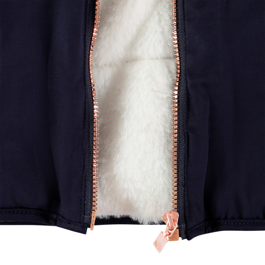 Parka 2 en 1 doublée sherpa à poches 