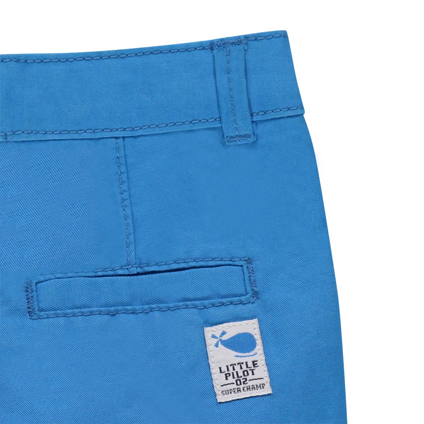 Pantalon en twill avec badges patchés et broderies 