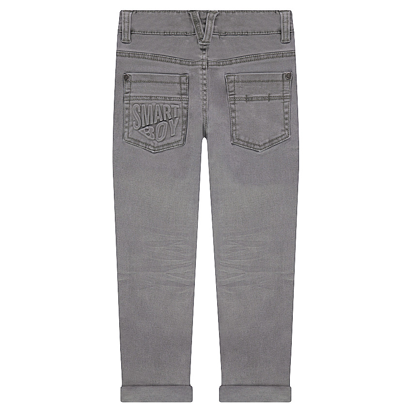 Pantalon effet crinkle avec poche à inscription reliéfée 