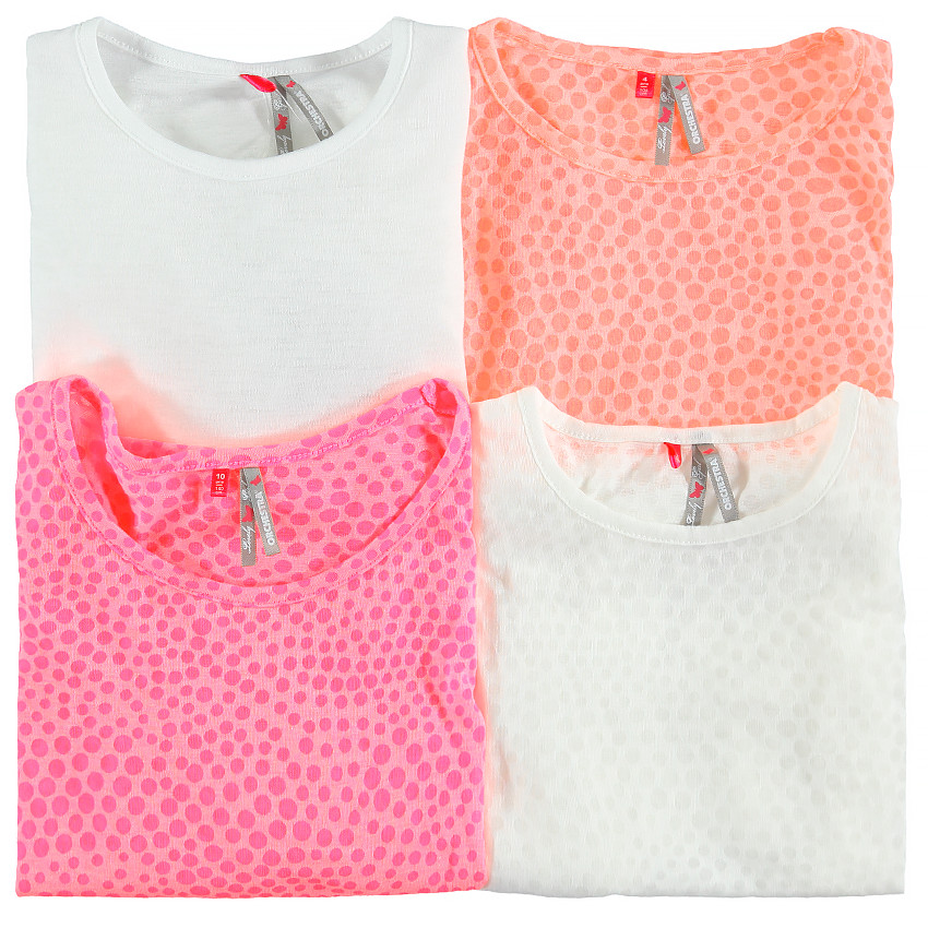 Tee-shirt manches longues aspect dévoré  