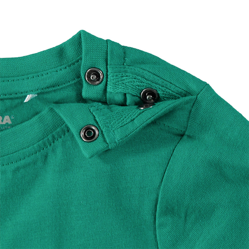 Tee-shirt manches longues en jersey avec arc-en-ciel et message au dos 