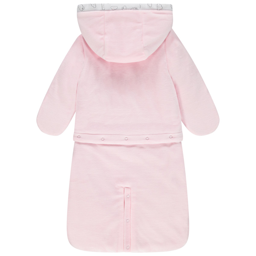 Combi-pilote en velours doublée jersey à nuage brodé 