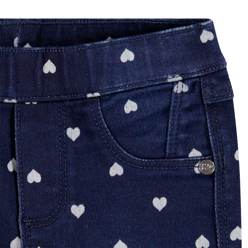 Jegging effet used avec coeurs all-over 