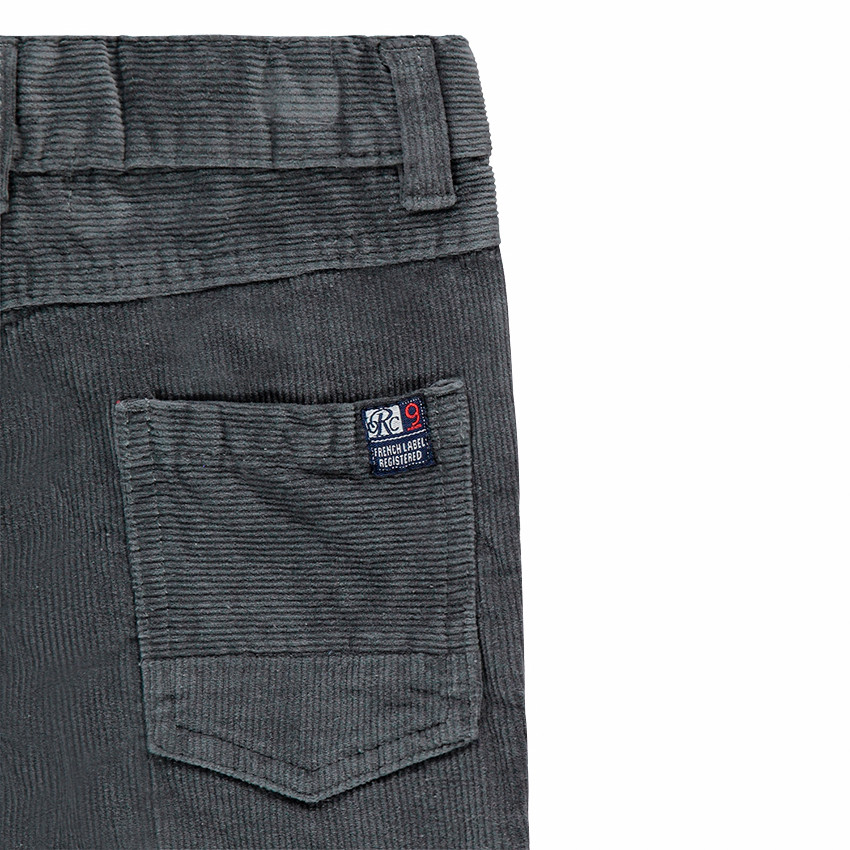 Pantalon en velours milleraies gris 