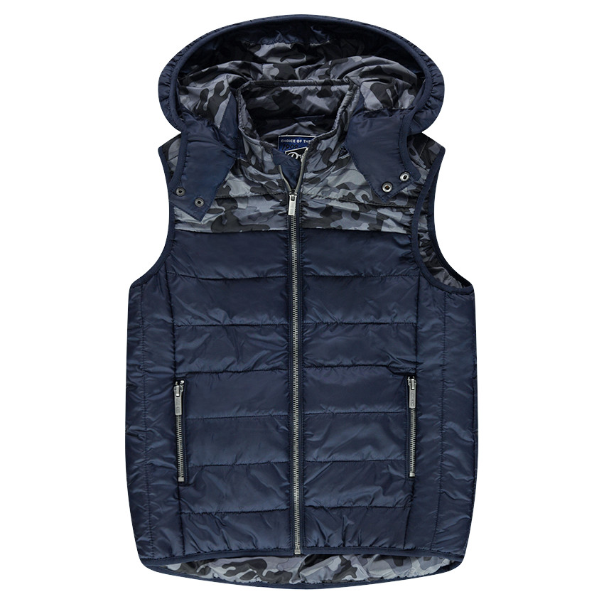 Doudoune sans manches matelassée avec motif army placé 