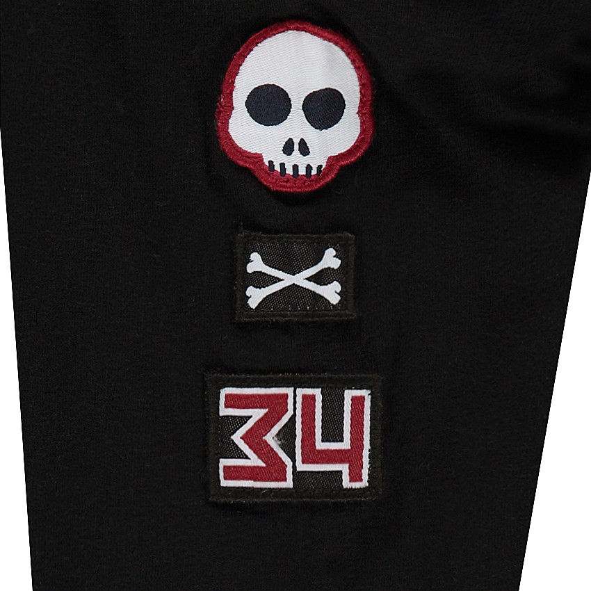 Tee-shirt manches longues raglan avec print Smiley et badges 