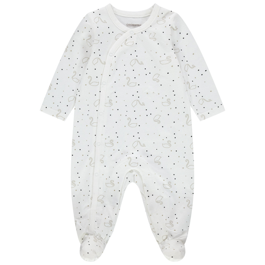 Lot de 3 dors-bien en jersey pour bébé fille imprimés cygnes 