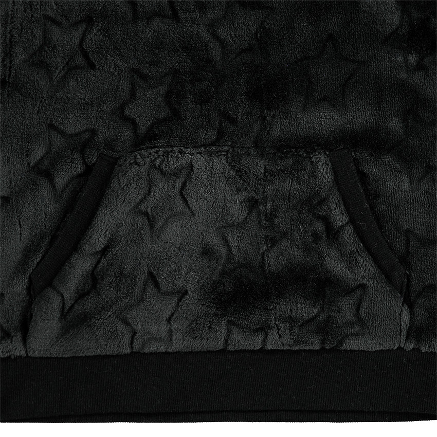 Sweat à capuche en sherpa avec motif en relief 