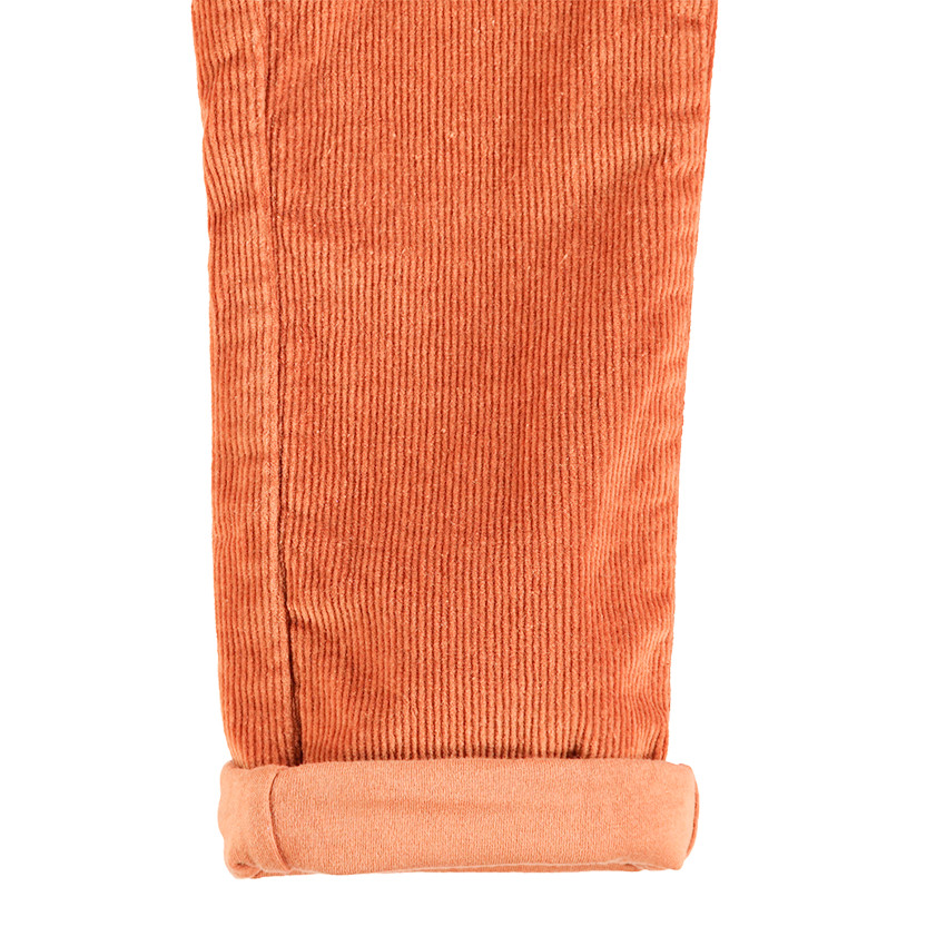 Pantalon en velours milleraies avec bretelles élastiquées amovibles 