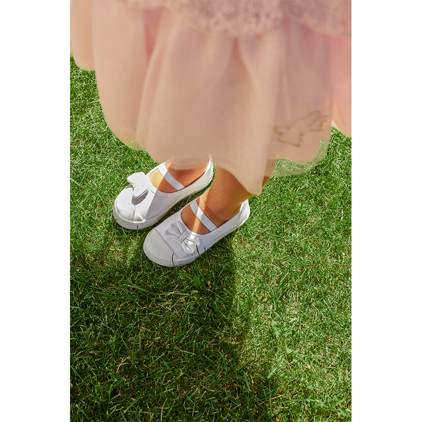 Babies en toile à élastique et noeud 