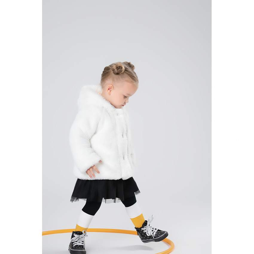 Veste en sherpa à capuche avec doublure en jersey imprimée 