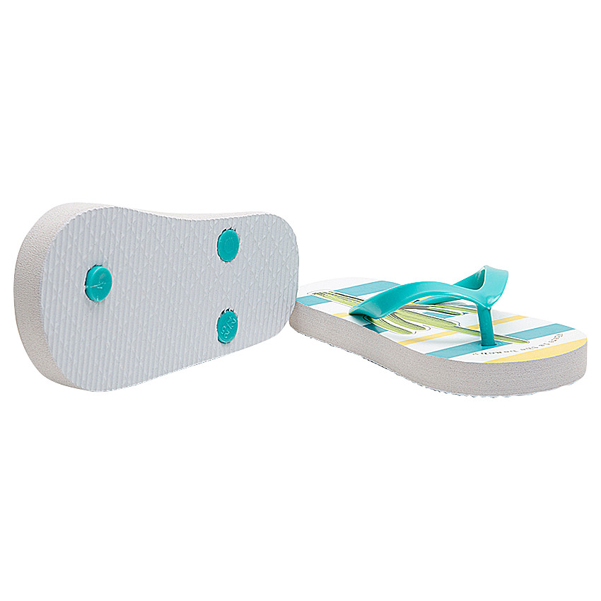 Tongs avec cactus printé et bride unie 