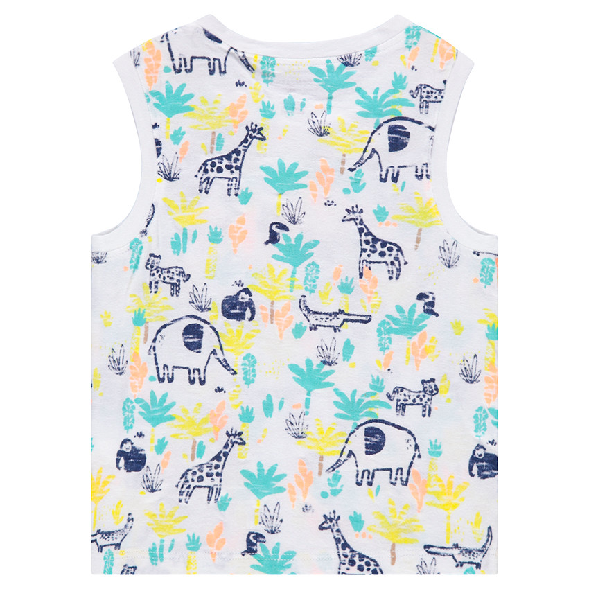 Débardeur en coton avec imprimés fantaisie 
