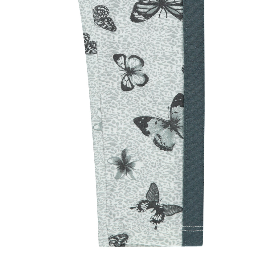 Legging long imprimé léopard et papillons 
