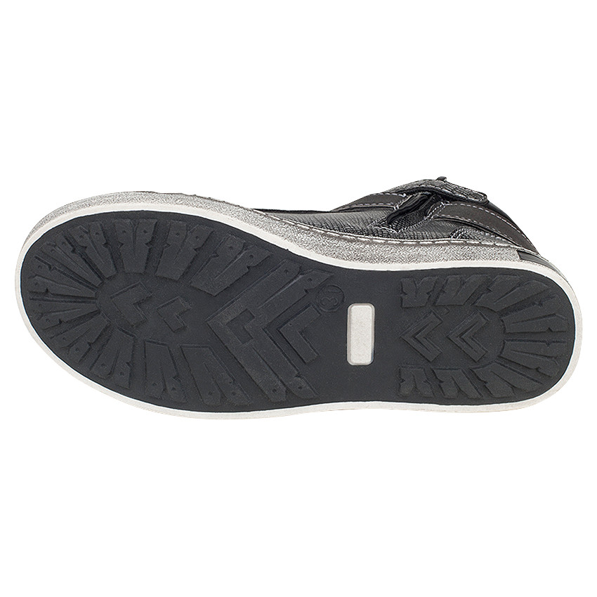 Bottillons argentés effet fantaisie à lacets, zip et boucle 